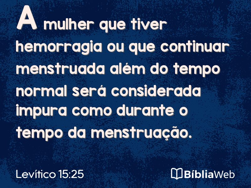Levítico 15:25 em imagem para compartilhar