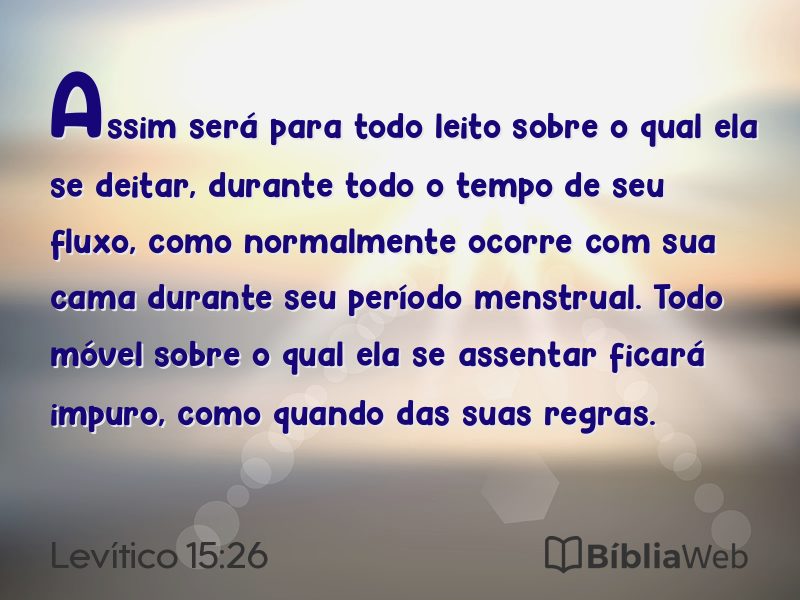 Levítico 15:26 em imagem para compartilhar