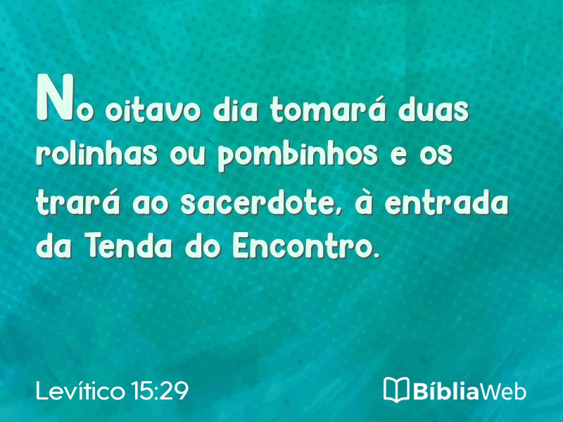 Levítico 15:29 em imagem para compartilhar
