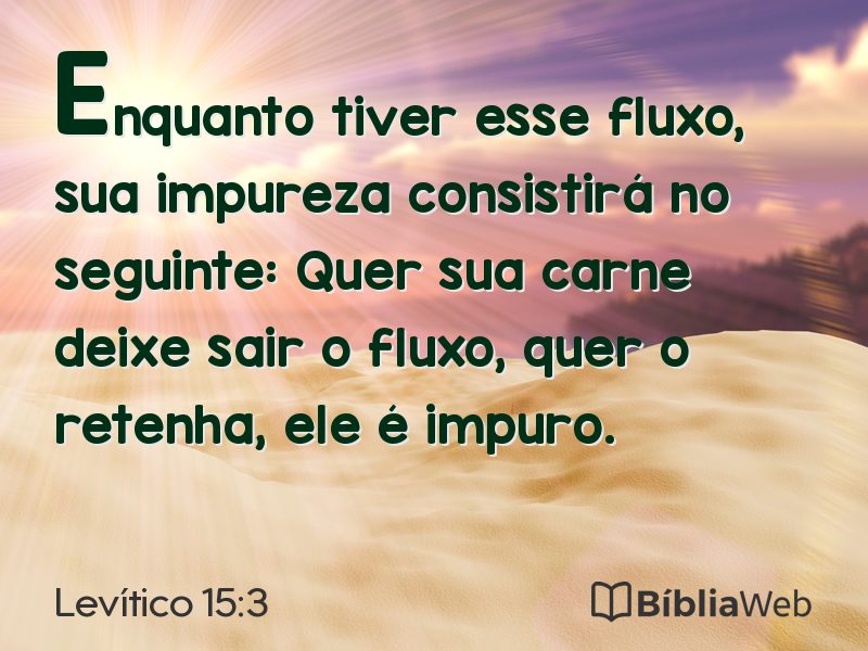 Levítico 15:3 em imagem para compartilhar