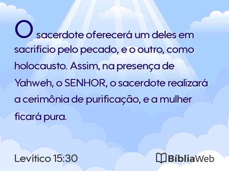 Levítico 15:30 em imagem para compartilhar