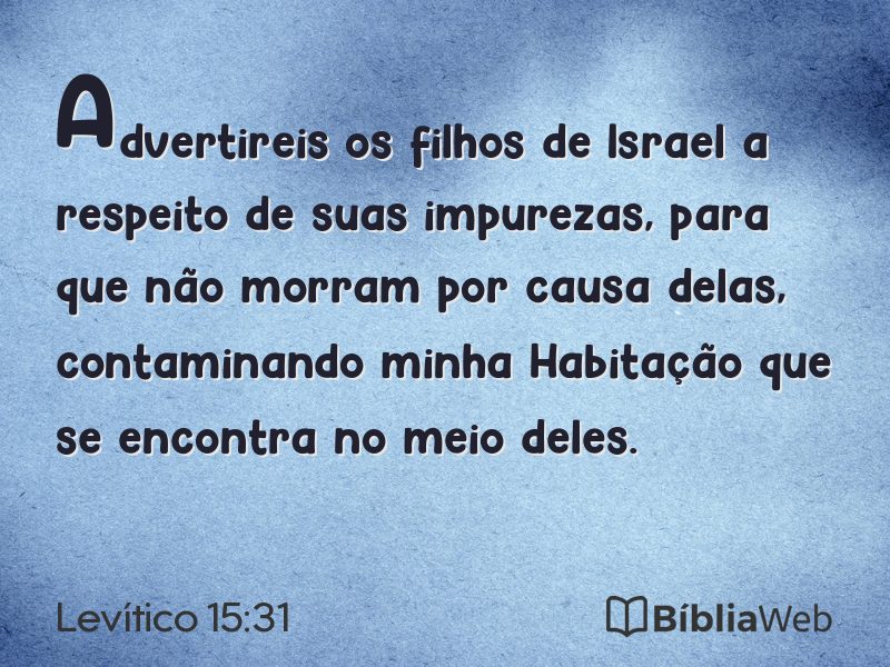 Levítico 15:31 em imagem para compartilhar