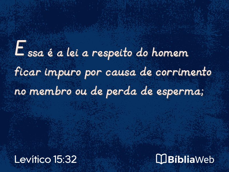 Levítico 15:32 em imagem para compartilhar