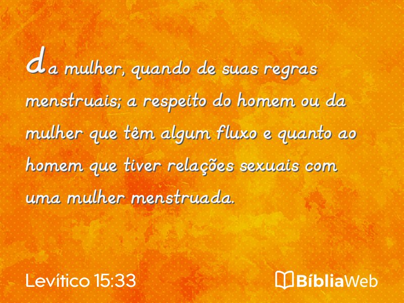 Levítico 15:33 em imagem para compartilhar