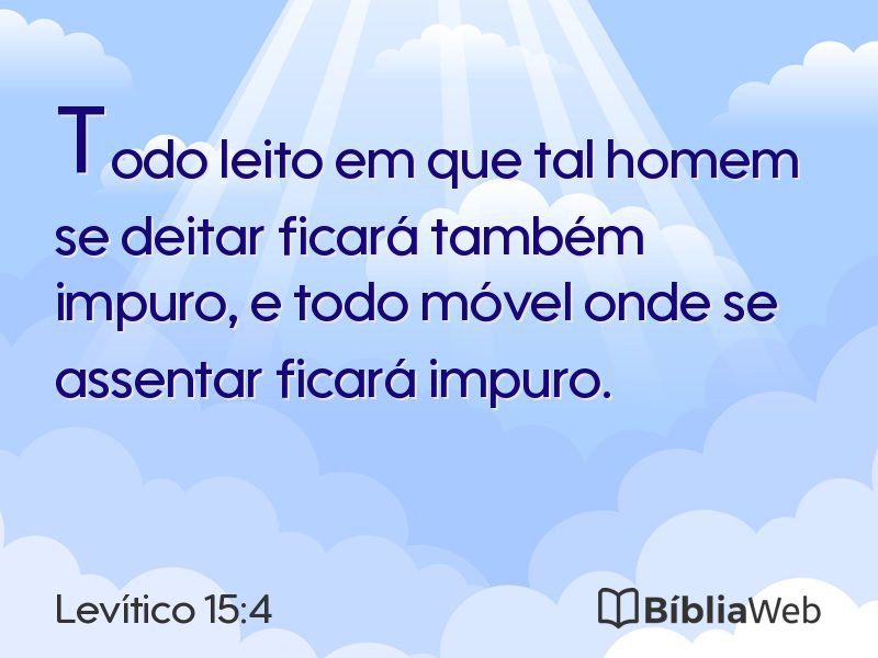 Levítico 15:4 em imagem para compartilhar