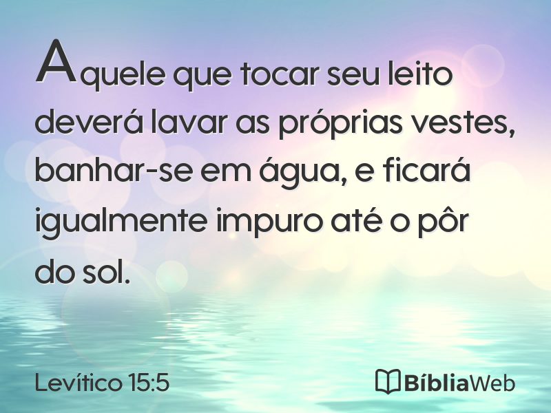 Levítico 15:5 em imagem para compartilhar
