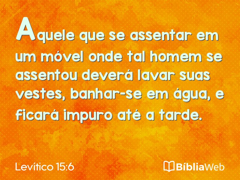 Levítico 15:6 em imagem para compartilhar