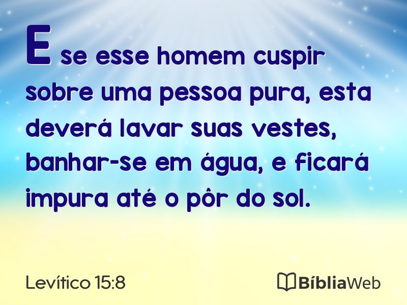 Levítico 15:8 em imagem para compartilhar