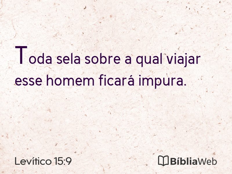 Levítico 15:9 em imagem para compartilhar