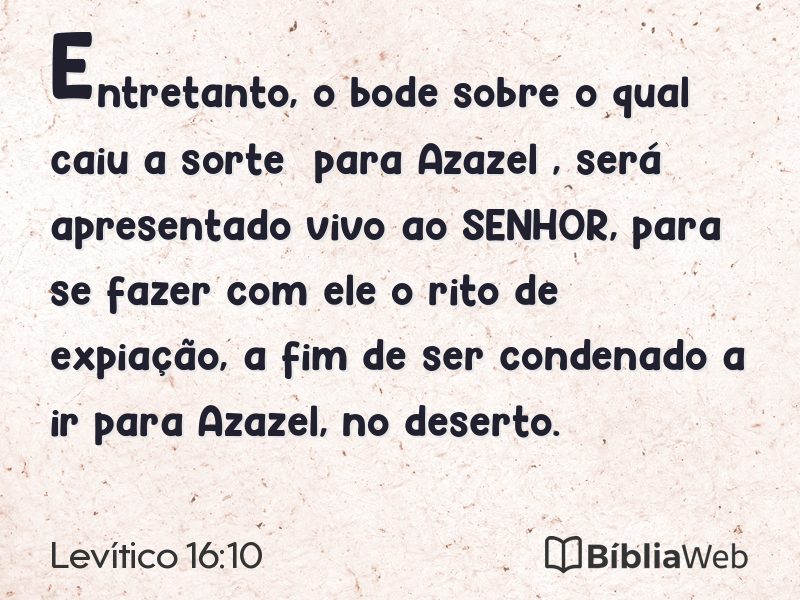 Levítico 16:10 em imagem para compartilhar