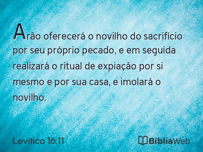 Levítico 16:11 em imagem para compartilhar