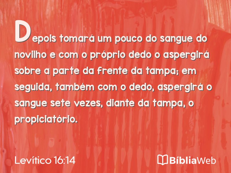Levítico 16:14 em imagem para compartilhar