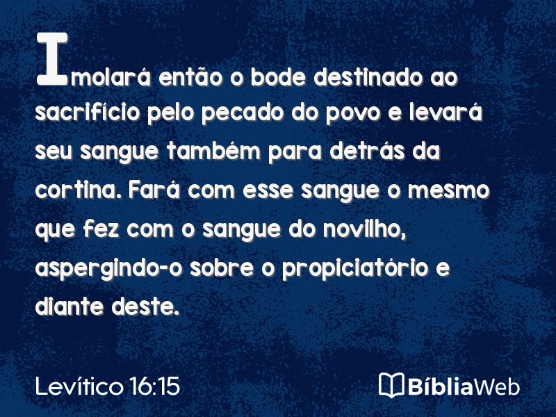 Levítico 16:15 em imagem para compartilhar