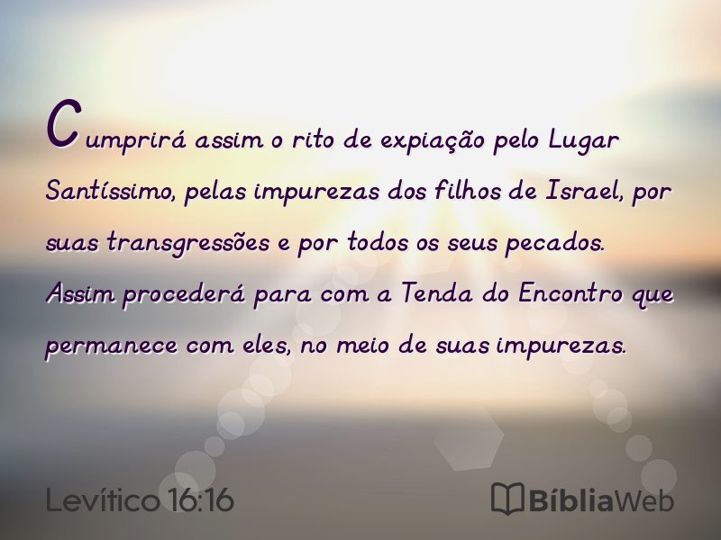 Levítico 16:16 em imagem para compartilhar