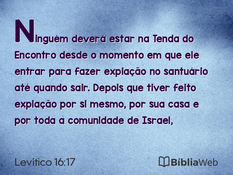 Levítico 16:17 em imagem para compartilhar