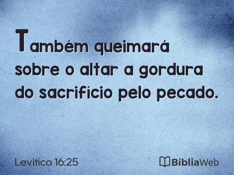 Levítico 16:25 em imagem para compartilhar