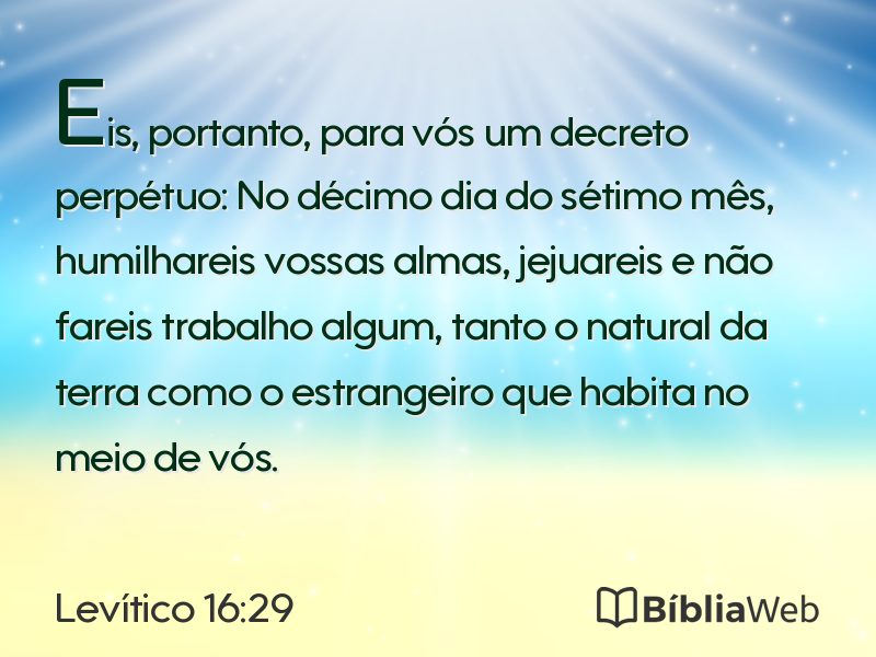Levítico 16:29 em imagem para compartilhar