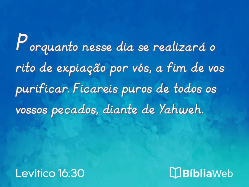 Levítico 16:30 em imagem para compartilhar