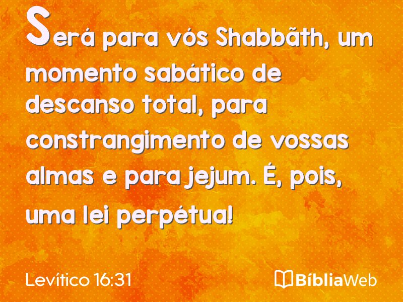 Levítico 16:31 em imagem para compartilhar