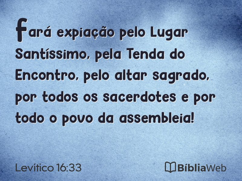 Levítico 16:33 em imagem para compartilhar