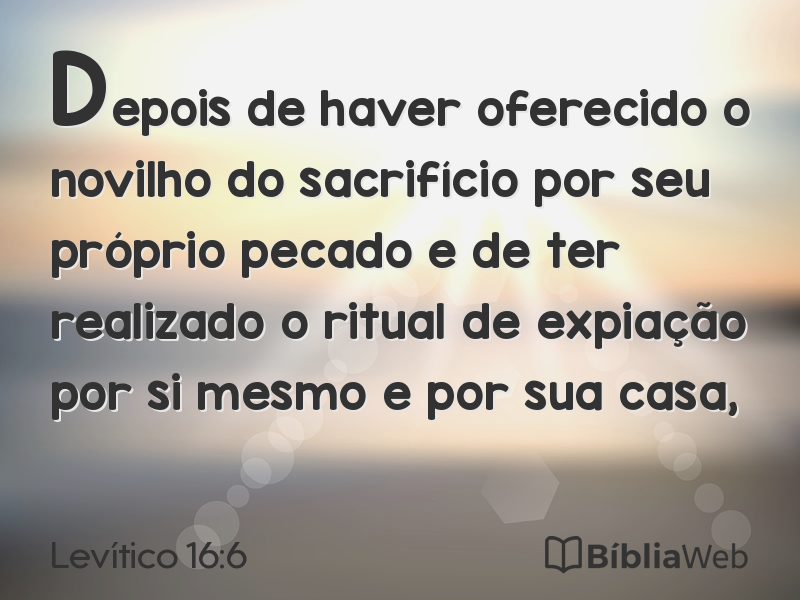 Levítico 16:6 em imagem para compartilhar