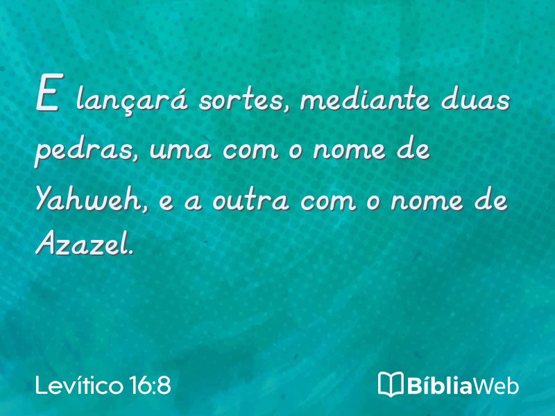 Levítico 16:8 em imagem para compartilhar