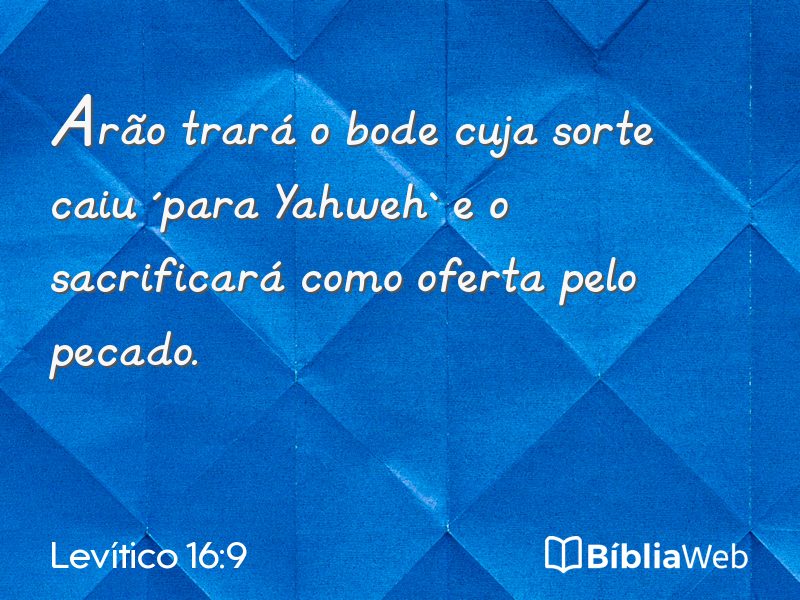 Levítico 16:9 em imagem para compartilhar