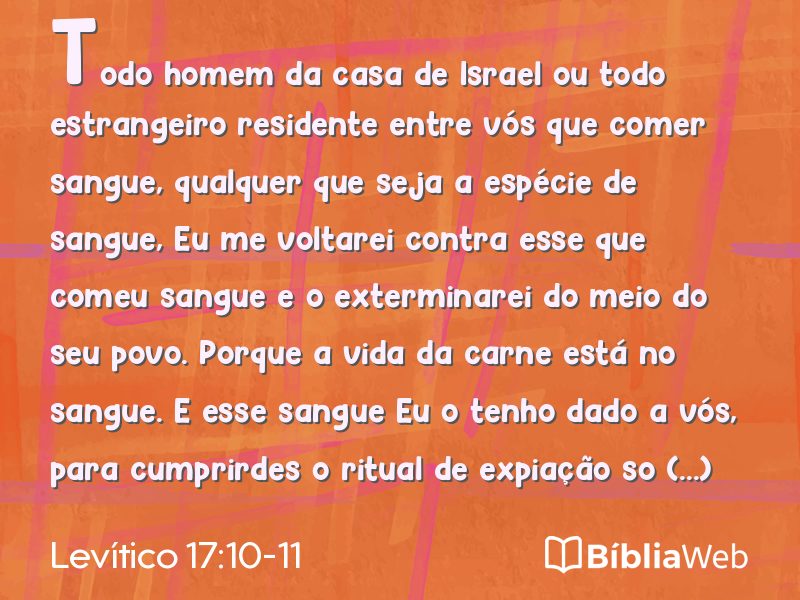 Levítico 17:10-11 em imagem para compartilhar