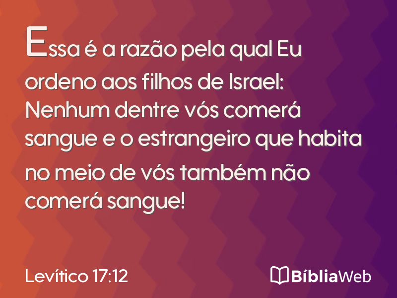 Levítico 17:12 em imagem para compartilhar