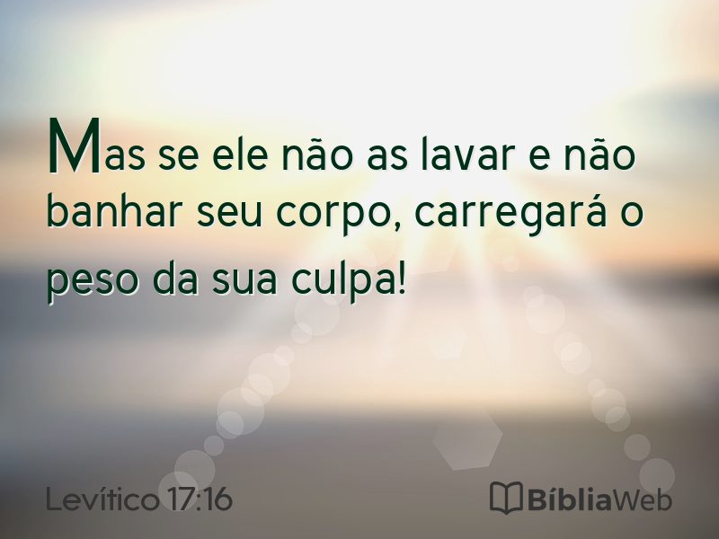 Levítico 17:16 em imagem para compartilhar