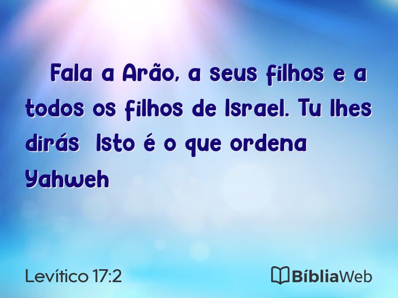 Levítico 17:2 em imagem para compartilhar