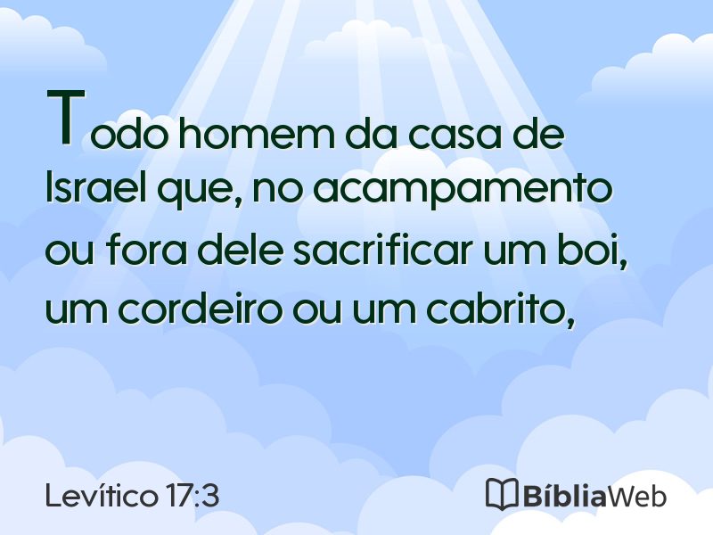Levítico 17:3 em imagem para compartilhar