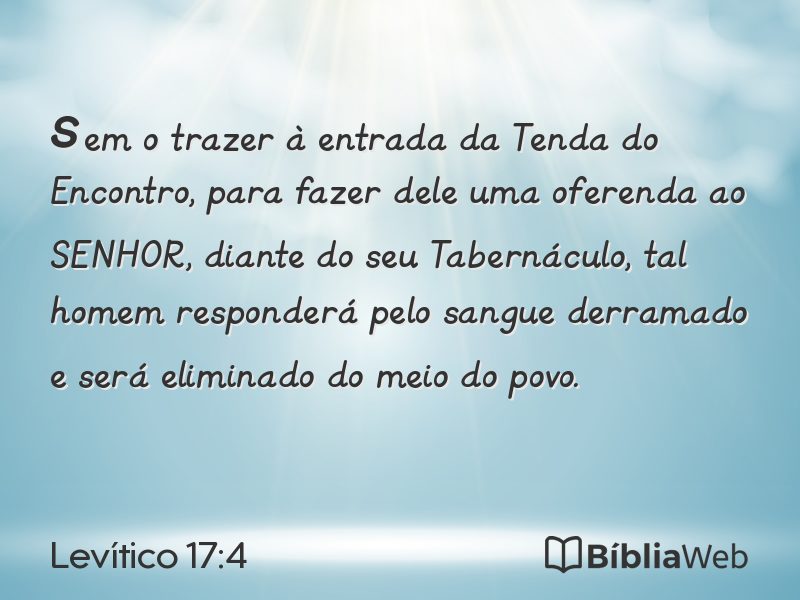 Levítico 17:4 em imagem para compartilhar