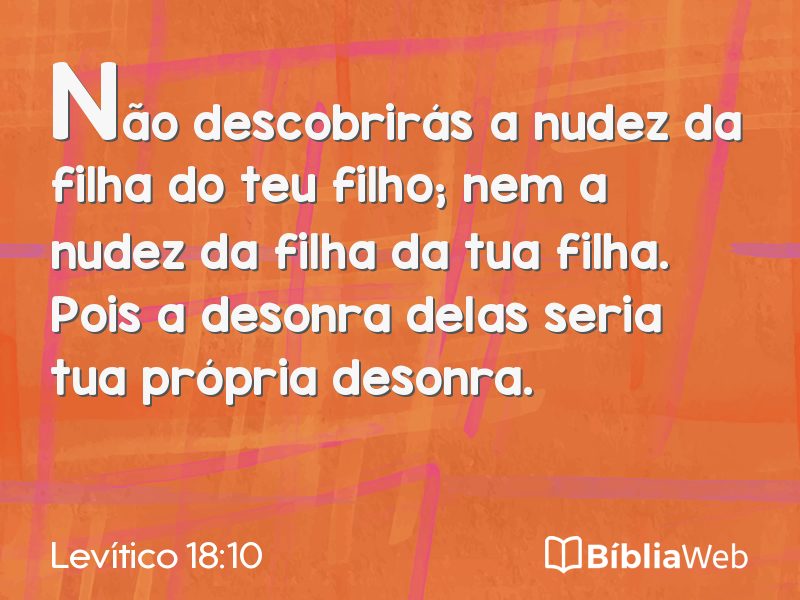 Levítico 18:10 em imagem para compartilhar