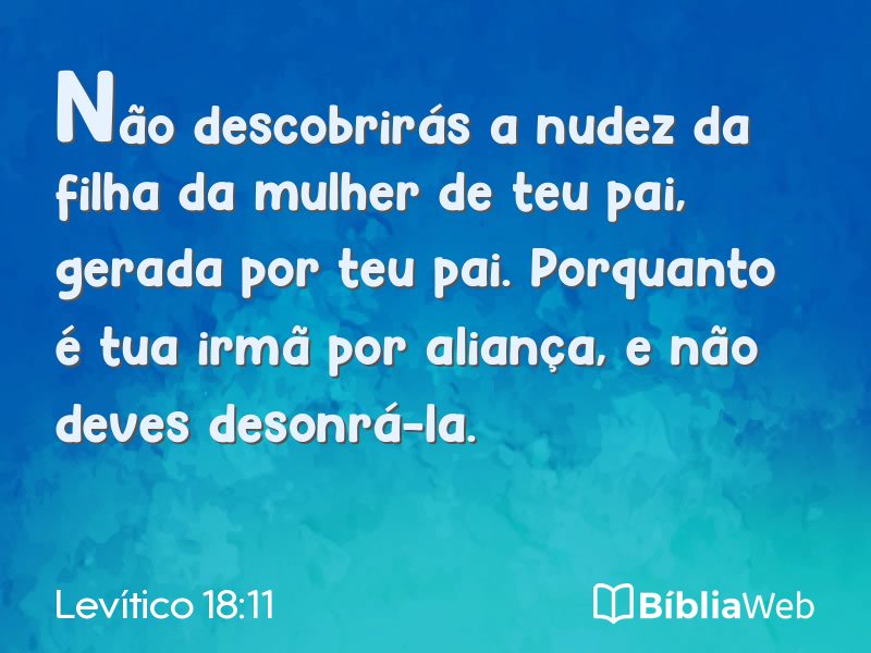 Levítico 18:11 em imagem para compartilhar