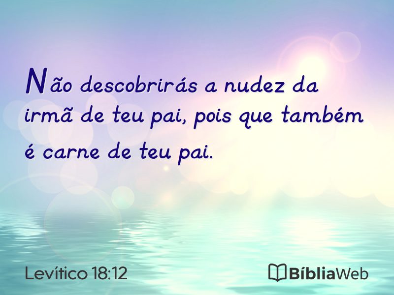 Levítico 18:12 em imagem para compartilhar