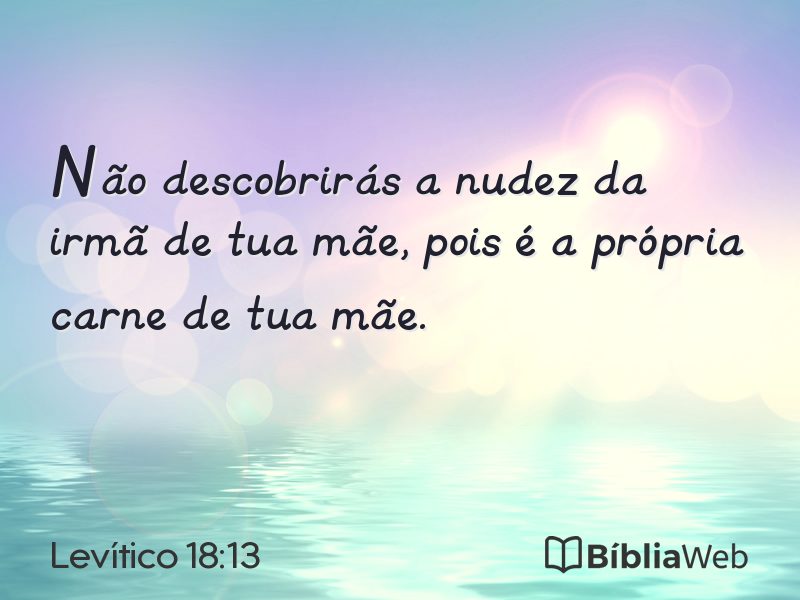 Levítico 18:13 em imagem para compartilhar