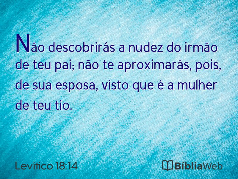 Levítico 18:14 em imagem para compartilhar
