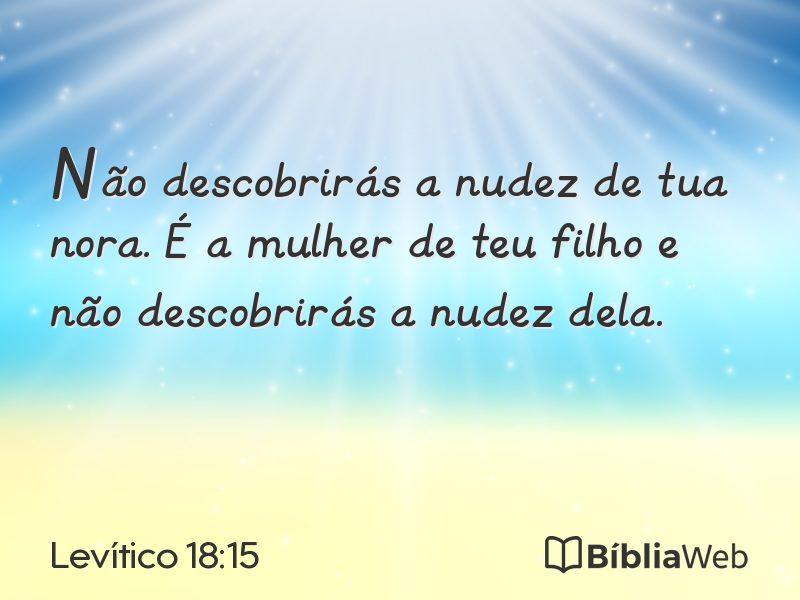 Levítico 18:15 em imagem para compartilhar