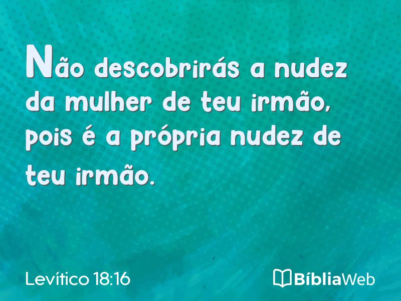 Levítico 18:16 em imagem para compartilhar