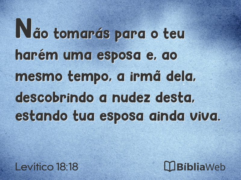 Levítico 18:18 em imagem para compartilhar