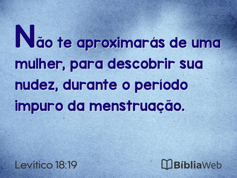 Levítico 18:19 em imagem para compartilhar