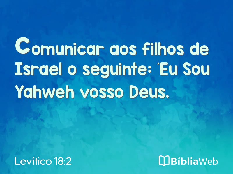 Levítico 18:2 em imagem para compartilhar