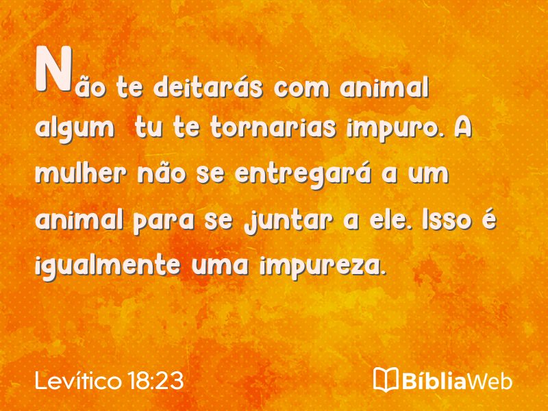 Levítico 18:23 em imagem para compartilhar