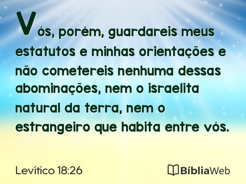 Levítico 18:26 em imagem para compartilhar