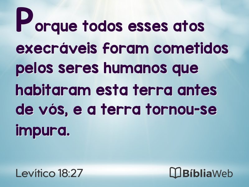 Levítico 18:27 em imagem para compartilhar