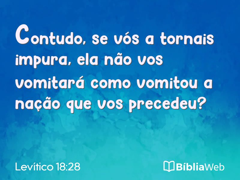 Levítico 18:28 em imagem para compartilhar