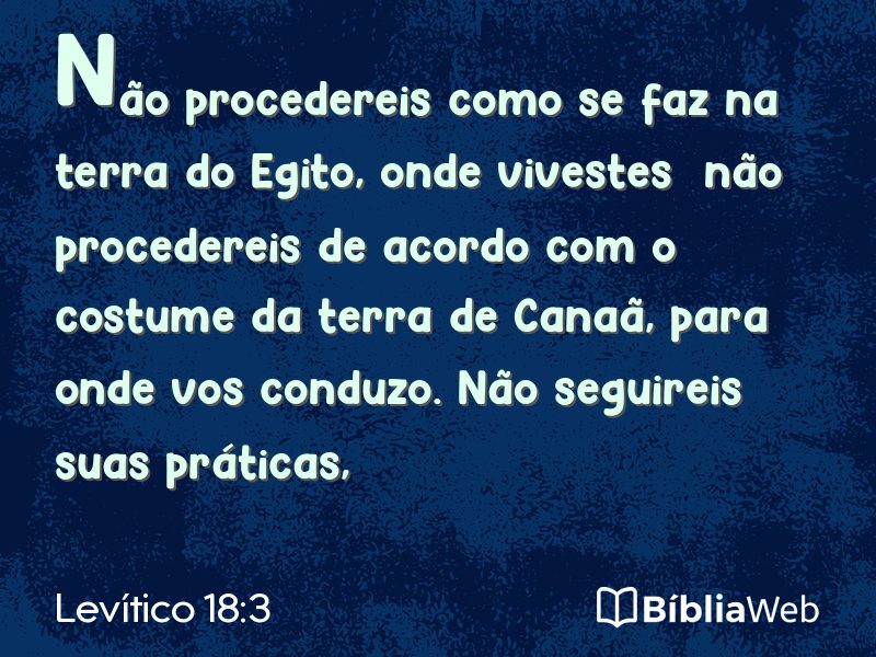 Levítico 18:3 em imagem para compartilhar