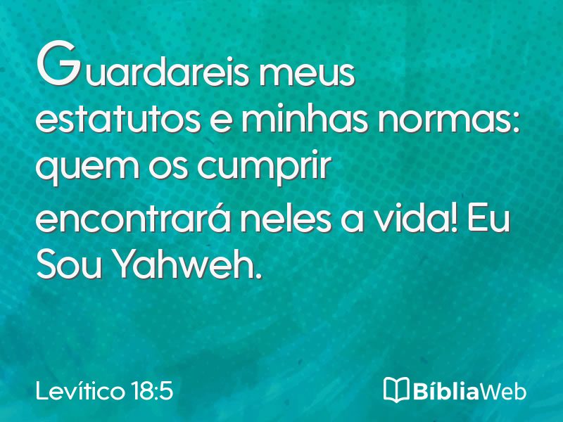 Levítico 18:5 em imagem para compartilhar