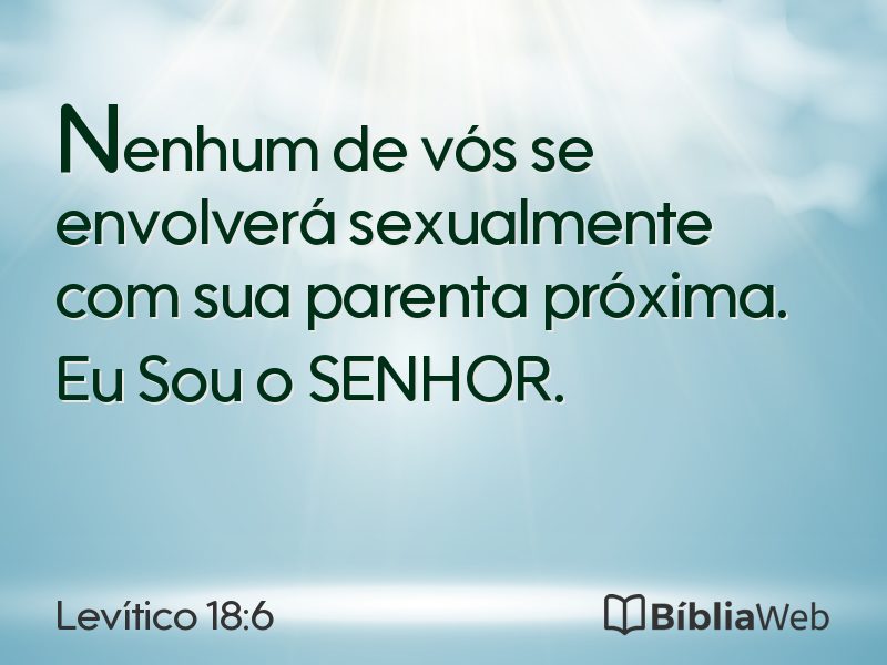 Levítico 18:6 em imagem para compartilhar